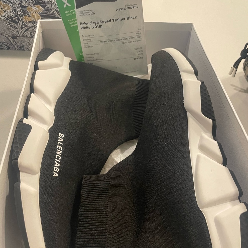 Balenciaga Black and White Sneakers